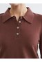 Lcw Vision Brown Polo Neck Women's Knitwear Sweater - 3