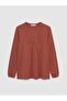 Lcw grace brown crew neck embroidered blouse - 6