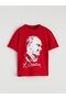 Crew Neck Ataturk Printed Boys' T-Shirt