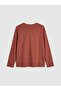 Lcw grace brown crew neck embroidered blouse - 7
