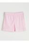Shirt Collar Striped Women's Shorts Pajama Set - 7