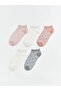 Bow Patterned Women's Booties Socks, Pack of 5