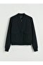 Black College Collar Women's Bomber Jacket