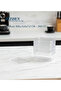 10 Pieces Rectangular Mica Dessert Bowl - 200 Cc Hard Mica Presentation Container with Lid (6X6X12 cm)