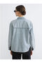 Artı-Store Women's Jean Jacket with Shirt Collar and Long Sleeves, Made of Denim Fabric. Front - 6