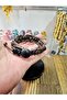 Genuine Jade Stone 10mm Macrame Braided Bracelet - Unisex Natural Stone Design - 5