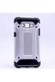 Galaxy J2 Prime Compatible - Case Double Layer Protective Crash Military Tank Case - Gray