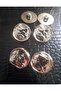 Metalized Wrinkled Button Gold Plated 2.5 cm 1 Pack 6 Pieces - 4