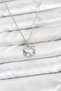 316L Steel Chain Silver Color Pink Stone Detailed Wreath Model Women's Necklace - 2