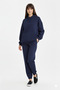 Ruffled Winter Women's Sweatpants with Elastic Cuffs, Baggy, Plus Size, with Pockets, Adjustable Waist - 2