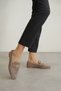Women's Ballet Flats with Stones in Black&Tan&Mink - 2