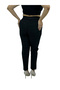 Plus Size Denim High Waist Women's Trousers with Gathering Belt and Pocket Detail - 3