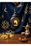 فانوس زينة رمضان بنقشة اسلامية مضئ بضوء هادء بتصميم بلاستيك - 2