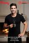 4000 Men's Black Warm 61% Wool Anti-Itching Non-Pilling Single Short Sleeve Wool Underwear - 3
