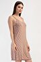 Women's Plus Size Thin Strap Lace Detailed Powder Pink Nightgown Tunic C5T9N2904 - 2