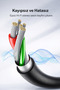 كابل صوت Aux بطول 1 متر مع مدخل جاك 3.5 ملم إلى 3.5 ملم - 4