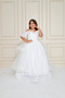 White Sequined Wedding Dress for Girls Evening Gown - 3