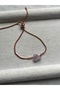 Raw Amethyst Stone Copper Rose Gold Adjustable Bracelet - 2