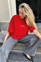 Women's Oversized T-Shirt Chmp Studios Printed Red – Crew Neck, 100% Cotton Compact Single Jersey 24/1 - 5