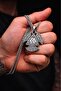 Stainless Steel Norse Odin Symbol Valknut Viking Men's Necklace - 3
