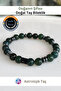 Healing from Nature Natural Stone Bracelet – Certified - Moss Agate and Hematite