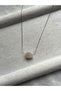 Raw Pink Quartz Stone Steel Necklace Handmade - 2