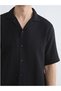 Artı-Store Men's Shirt with Short Sleeves and a Pashmina Collar, Made from 100% Cotton Muslin Fabric. - 5
