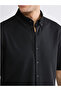 Artı-Store Men's Shirt Is Short-Sleeved and Closes with a Button on the Front. Button Detail on the Collar as Well - 5