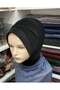 Black Glittery Model Ready-Made Turban Ready-Made Shawl Evening Dress Shawl Veil - 3