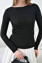 Women's Boat Neck Transparent Blouse - 3