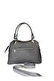 Women's Quilted Hand and Shoulder Bag with Gold Heart Key Accessory and Adjustable Strap - 5