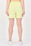 Women Embroidered Logo Drawstring Shorts, Light Yellow - 3