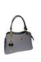 Women's Quilted Hand and Shoulder Bag with Gold Heart Key Accessory and Adjustable Strap - 7