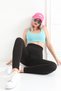 Women's Black High Waist Pocket Detailed Gathering Diving Leggings – Sports and Daily Use - 7