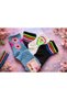 12 Pairs of Unisex College Socks, Patterned and Colorful, Cotton Socks - Mixed Colors/Patterns - Seasonal - 2