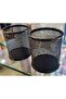 Tabletop Round Black Metal Pen Holder (2 Pieces) Ad78499 - 2