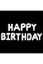 16 Inch White Happy Birthday Foil Balloon Set - 4