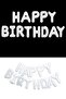 16 Inch White Happy Birthday Foil Balloon Set - 3