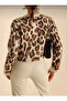 Women’s Leopard Printed Soft-Textured Knit Cardigan - 2
