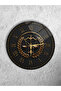 Unbreakable Glass Wall Clock, Both Table Clock and Balance of Justice Scale Black Gold Home Office Gift