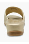 Monogram Print Slip-On Sandals with Wedge Heels - 5