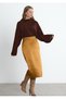 Gold Nola Satin Midi Skirt - 5