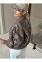 99927 Front and Back Stoned Gabardine Jacket Brown - 2