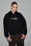 Teraly Women's Organic Cotton Fleece Fabric Black Sweatshirt with Print Detail - 4