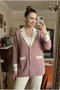Women's Modern Striped Knitwear Set |   Jacket & Pants Stylish Two-Piece Set - 2