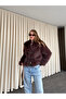 Brown Faux Fur Coat - 9679 - 4