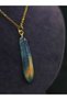 Bird Feather Steel Necklace Blue Yellow Colorful Star Enamel Embroidered Authentic Luck Symbol Yellow Steel Necklace - 2