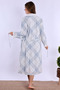 Cotton Fabric Maternity and Postpartum Set with Breastfeeding Features, 4 Pieces Effortt - Blue - 2