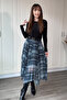 Asymmetrical Lined Chiffon Midi Skirt - 4