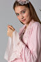 Effortt Pink Dressing Gown Maternity Pajama Set - 5